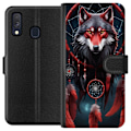 Miniatyrbillede 1 af 3: Samsung Galaxy A40 Tegnebogsetui Ulven