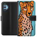 Kompatibel Tegnebogsetui til Samsung Galaxy A32 5G Overrasket Leopard