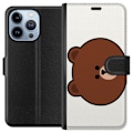 Pikkukuva 1 / 4: Apple iPhone 13 Pro Lompakkokotelo line friends brown