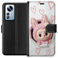 Pikkukuva 1 / 3: Xiaomi 12 Pro Lompakkokotelo Labubu Sydän Taustakuva Pop Mart Rakkausteema Hahmodesign Suosittu Motiivi Keräilytaideteossarja