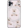 Pikkukuva 1 / 3: Nothing Phone (1) Läpinäkyvä kuori Teddy Dior Vibes - ylellinen nalle muotityyliin