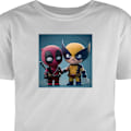 Pikkukuva 1 / 8: Lasten T-paita | Mukava T-paita Lapsille Deadpool & Wolverine harmaa 3-4 Vuotta