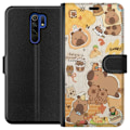 Pikkukuva 1 / 3: Xiaomi Redmi 9 Lompakkokotelo Kawaii capybara mobilskal med gulliga djurmotiv
