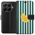 Kompatibel Tegnebogsetui til Xiaomi 15 Grønne citronstriber grøn