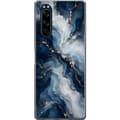 Kompatibelt Mobildeksel til Sony Xperia 5 Blå marmor blå