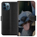Miniatyrbillede 1 af 3: Apple iPhone 12 Pro Tegnebogsetui Stitch Sød Alien - Blå Favorit fra Ydre Rummet