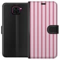 Kompatibelt Lommeboketui til Xiaomi Redmi Note 9 Rosa striper rosa