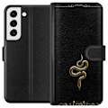Miniatyrbillede 1 af 3: Samsung Galaxy S22+ 5G Tegnebogsetui Guld Slange