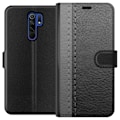 Miniatyrbild 1 av 3: Xiaomi Redmi 9 Plånboksfodral Black & Grey Leather