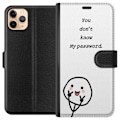 Miniatyrbild 1 av 3: Apple iPhone 11 Pro Max Plånboksfodral You Don’t Know My Password – edgy textmotiv med attityd