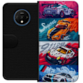 Pikkukuva 1 / 3: OnePlus 7T Lompakkokotelo Nopeat Autot - Piirretty Kuvio Toimi