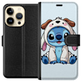Pikkukuva 1 / 3: Apple iPhone 15 Pro Lompakkokotelo Stitch Koirapuku Lilo & Stitch Disney Hauska Design Sininen Avaruusolento Sarjakuva Hahmo Suosittu Lapsille Suositt
