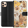 Pikkukuva 1 / 3: Apple iPhone 11 Pro Max Lompakkokotelo Kawaii capybara mobilskal med gulliga djurmotiv