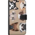 Kompatibelt Plånboksfodral till Xiaomi 13T Beige polygonhundar beige