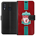 Miniatyrbillede 1 af 3: Samsung Galaxy A40 Tegnebogsetui Liverpool FC - Klassisk Fodboldstolthed i Rødt