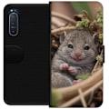Miniatyrbillede 1 af 3: Sony Xperia 5 II Tegnebogsetui Rotte Smilende Dyremotiv By Motiv Urban Grafisk Design Populært Sjovt Motiv Kunstart Stil