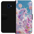 Miniatyrbillede 1 af 3: Samsung Galaxy J6+ Tegnebogsetui Enhjørning Candy Pastel Kawaii Motiv Sød Populær Farve Grafisk Trend Børne Motiv Fantasy Art