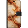 Kompatibelt Lommeboketui til Xiaomi 13T Bronsemarmor beige