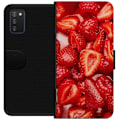 Miniatyrbillede 1 af 3: Samsung Galaxy A03s Tegnebogsetui Jordbærmønster - sødt motiv med sommerstemning