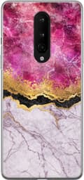 Kompatibelt Mobilskal till OnePlus 8 Rosa marmorgrafik rosa