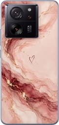 Kompatibelt Mobilskal till Xiaomi 13T Pro Rosenmarmor rosa