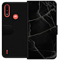 Miniatyrbillede 1 af 3: Motorola Moto E7 Power Tegnebogsetui Sort marmor