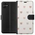 Miniatyrbillede 1 af 3: Samsung Galaxy A05 Tegnebogsetui Teddybaggrund - søde teddybjørne mod en blød baggrund