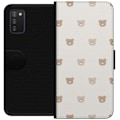 Miniatyrbillede 1 af 3: Samsung Galaxy A03s Tegnebogsetui Teddybaggrund - søde teddybjørne mod en blød baggrund