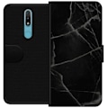 Miniatyrbillede 1 af 3: Nokia 2.4 Tegnebogsetui Sort marmor