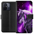 Pikkukuva 1 / 3: Xiaomi Redmi 12C Lompakkokotelo Punainen Susi