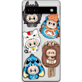 Pikkukuva 1 / 3: Google Pixel 6a Läpinäkyvä kuori Labubu hahmokokoelma - Pop Mart Labubu The Monsters väriluulisessa muotoilussa