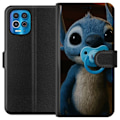 Pikkukuva 1 / 3: Motorola Edge S Lompakkokotelo Stitch & Napp - vauvateema söpöllä hahmolla