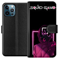 Miniatyrbillede 1 af 3: Apple iPhone 12 Pro Max Tegnebogsetui Squid Game Tema Populær Serie Motiv Grafisk Ikonisk Design Asiatisk Popkultur Spænding Drama