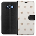 Pikkukuva 1 / 3: Samsung Galaxy S8 Lompakkokotelo Teddy-tausta - söpöt teddyk