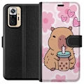 Miniatyrbillede 1 af 3: Xiaomi Redmi Note 10 Pro Tegnebogsetui Kawaii Capybara Hjerte