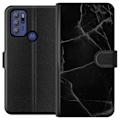 Miniatyrbillede 1 af 3: Motorola Moto G60S Tegnebogsetui Sort marmor