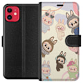 Miniatyrbild 1 av 3: Apple iPhone 11 Plånboksfodral Labubu Pop Mart Kollektion Motiv Figur Samling Design Populärt Art Toy Pop Mart Kreativ Grafiskt