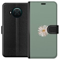 Pikkukuva 1 / 3: Nokia X10 Lompakkokotelo Vihreä Minimalikukka - tyylikäs kukka vihreällä taustalla