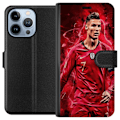Miniatyrbillede 1 af 4: Apple iPhone 13 Pro Tegnebogsetui Ronaldo Færdigheder - CR7 Design for Ægte Fans