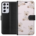 Miniatyrbillede 1 af 3: Samsung Galaxy S21 Ultra 5G Tegnebogsetui Teddy Dior Vibes - luksuriøs bamse i modetil