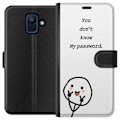 Miniatyrbild 1 av 3: Samsung Galaxy A6 (2018) Plånboksfodral You Don’t Know My Password – edgy textmotiv med attityd