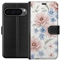 Pikkukuva 1 / 3: Google Pixel 9 Pro XL Lompakkokotelo Romanttiset kukat