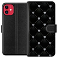 Miniatyrbillede 1 af 3: Apple iPhone 11 Tegnebogsetui Hjerte Diamant