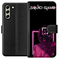 Miniatyrbild 1 av 3: Samsung Galaxy S21 FE 5G Plånboksfodral Squid Game Tema Populär Serie Motiv Grafiskt Ikoniskt Design Asiatisk Popkultur Spänning Drama