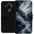 Kompatibelt Plånboksfodral till Nokia 5.4 Blå agat blå