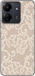 Kompatibelt Mobildeksel til Xiaomi Redmi 13C Beige blondemønster beige