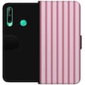 Yhteensopiva Lompakkokotelo Huawei P40 lite E Vaaleanpunaiset raidat vaaleanpunainen
