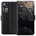 Miniatyrbillede 1 af 3: Xiaomi 12T Pro Tegnebogsetui Sort guld abstrakt