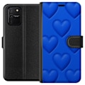 Pikkukuva 1 / 3: Samsung Galaxy S10 Lite Lompakkokotelo Siniset Sydämet