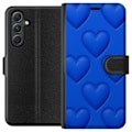 Pikkukuva 1 / 3: Samsung Galaxy A05s Lompakkokotelo Siniset Sydämet